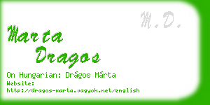 marta dragos business card