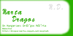 marta dragos business card